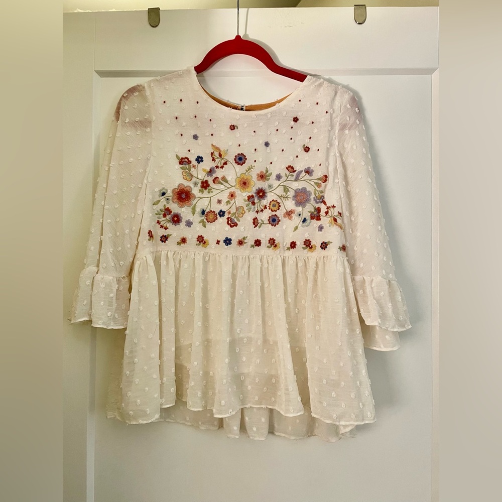 Boho baby doll blouse